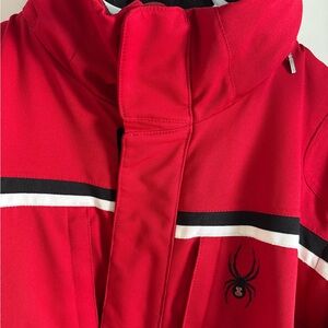 Spyder Red Jacket with Black and White Accents